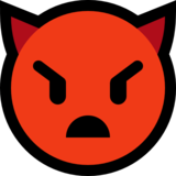 生气的小怪物脸emoji素材一 160x160像素