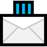 传入信封、放入信封emoji素材一 160x160像素