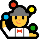 玩杂耍的人emoji素材一 160x160像素