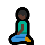 下跪者:深色肤色emoji素材一 160x160像素