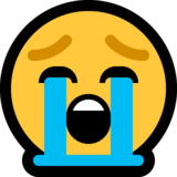 大哭的脸emoji素材一 160x160像素