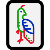 麻将牌幺鸡emoji素材一 160x160像素