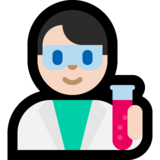 男科学家:浅肤色emoji素材一 160x160像素