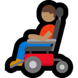坐电动轮椅的男士:中等肤色emoji素材一 160x160像素