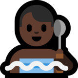 潮湿房间里的男人:深色肤色emoji素材一 160x160像素