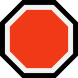 停车标志emoji素材一 160x160像素