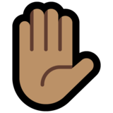 举手:中等肤色emoji素材一 160x160像素