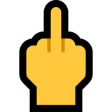 比中指的手emoji素材一 160x160像素