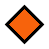 小橙色菱形emoji素材一 160x160像素