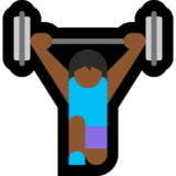 女性举重:中等深色肤色emoji素材一 160x160像素