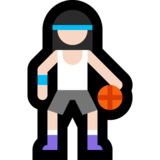 打球的女人:浅肤色emoji素材一 160x160像素