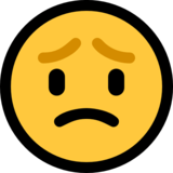 担心的脸emoji素材一 160x160像素