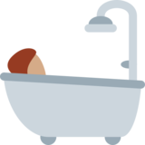 洗澡者:中等肤色emoji素材一 160x160像素