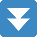 快速向下按钮emoji素材一 160x160像素