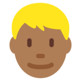 男士:中深色肤色,金发emoji素材一 160x160像素