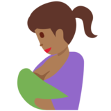 喂奶:中等深色肤色emoji素材一 160x160像素