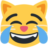 喜极而泣的猫emoji素材一 160x160像素