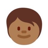 儿童:中黑肤色emoji素材一 160x160像素