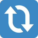 顺时针垂直箭头emoji素材一 160x160像素