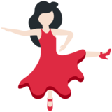 女子舞蹈:浅肤色emoji素材一 160x160像素