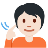 聋人:浅肤色emoji素材一 160x160像素