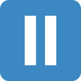 暂停按钮emoji素材一 160x160像素