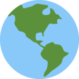 展示美洲的地球emoji素材一 160x160像素