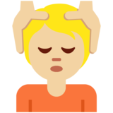 按摩者:中浅肤色emoji素材一 160x160像素