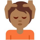 按摩者:中黑肤色emoji素材一 160x160像素