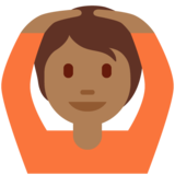 做“好”手势的人:中等深色肤色emoji素材一 160x160像素