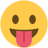 有舌头的脸emoji素材一 160x160像素