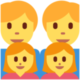 家庭:男人,男人,女孩,女孩emoji素材一 160x160像素