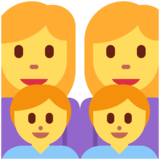 家庭:女人,女人,男孩,男孩emoji素材一 160x160像素