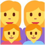 家庭:女人,女人,女孩,男孩emoji素材一 160x160像素