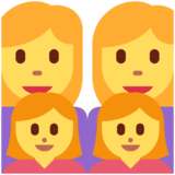 家庭:女人,女人,女孩,女孩emoji素材一 160x160像素
