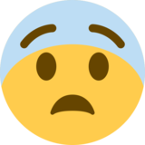 恐惧的脸emoji素材一 160x160像素