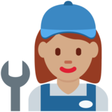 女机械工:中等肤色emoji素材一 160x160像素