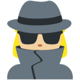 女侦探:中等浅肤色emoji素材一 160x160像素