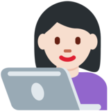 女工程师:浅肤色emoji素材一 160x160像素