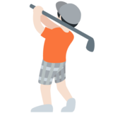 个人高尔夫:浅肤色emoji素材一 160x160像素