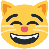 笑眯眯的猫emoji素材一 160x160像素