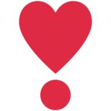 爱心感叹号emoji素材一 160x160像素