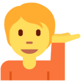 单手举起的人emoji素材一 160x160像素