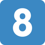 键帽数字8emoji素材一 160x160像素