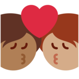 亲吻: 成人成人中等肤色中等-深肤色emoji素材一 160x160像素