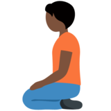 下跪者:深色肤色emoji素材一 160x160像素