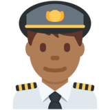 男飞行员:中等深色肤色emoji素材一 160x160像素