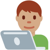 男技术员:中等肤色emoji素材一 160x160像素