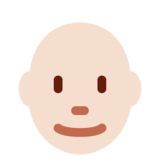 男:肤色浅,秃顶emoji素材一 160x160像素