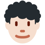 男:肤色浅,卷发emoji素材一 160x160像素